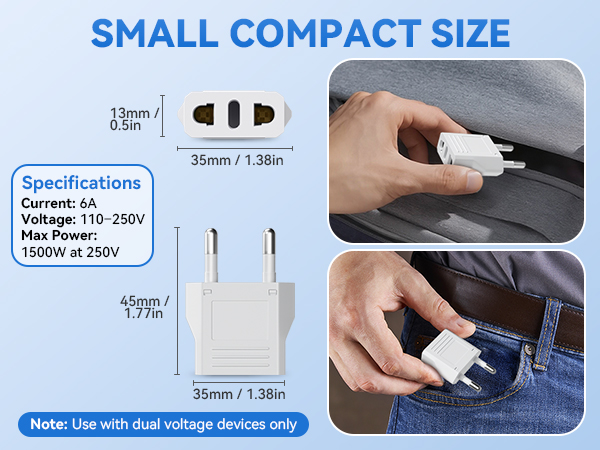 Small compact size a must for easy travel 