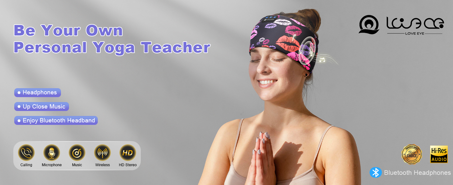 LOVE EYE Bluetooth Headband Headphones