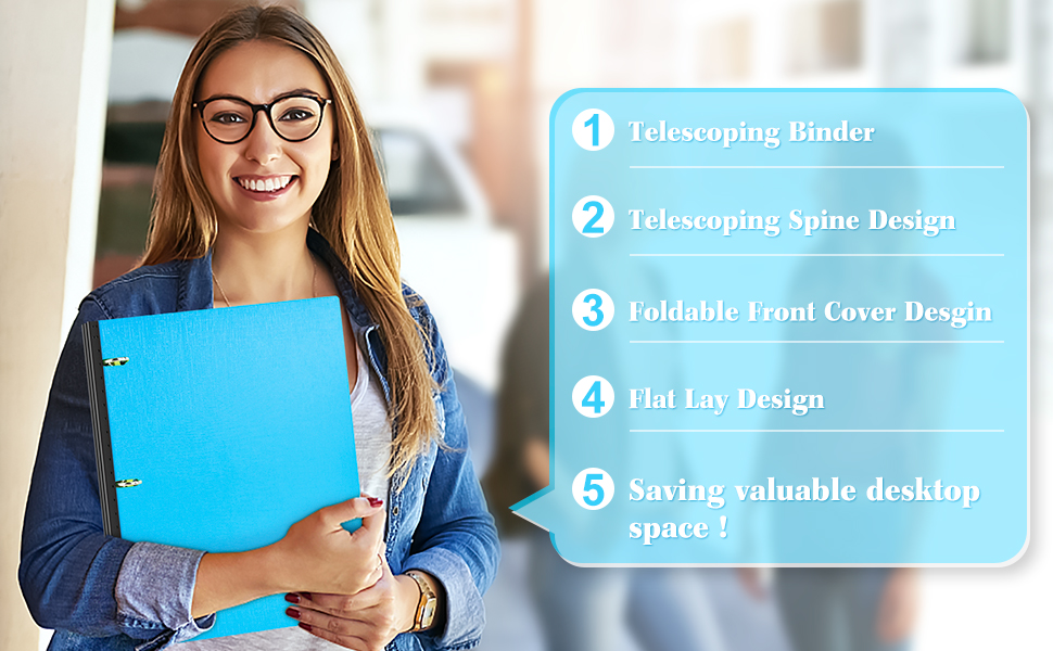 Telescoping Binder- blue