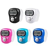 Amble 5 Pack Finger Clicker Counter, Tally Counter with 5-Digit LCD Electronic Digital Display, C...
