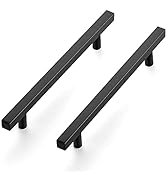 Ravinte 30 Pack 8-13/16" Square Cabinet Pulls Matte Black Stainless Steel Kitchen Cupboard Dresse...