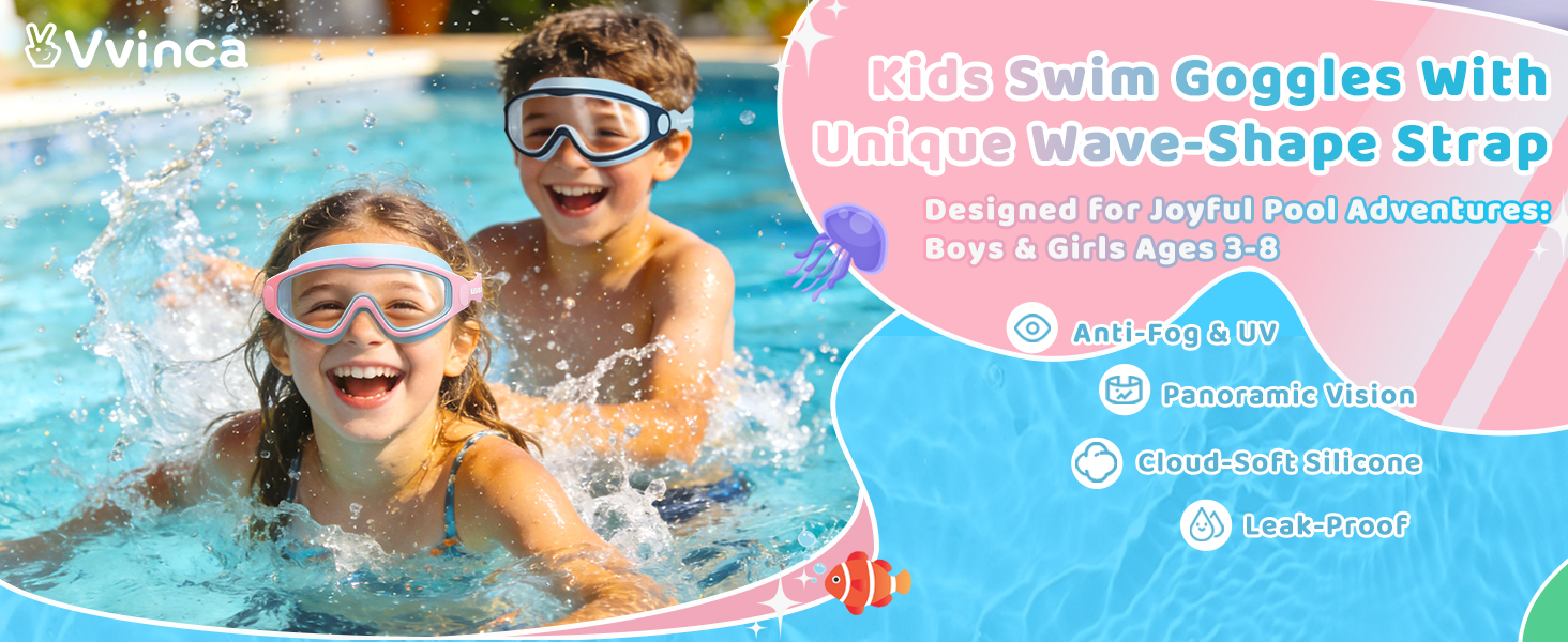 Kids Swim Goggles 2 Pack