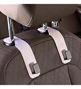 CoBak Purse Hook for Car - Universal Premium Stitched Leather and Aluminum-Magnesium Alloy Single...