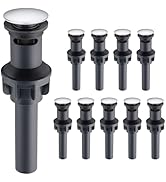 Hibbent 10 Pack Universal Bathroom Sink Drain Stopper, Pop Up Drain Strainer with Overflow, Push ...