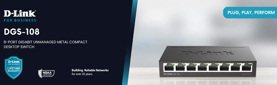 8 port gigabit unmanaged desktop switch box splitter hub 