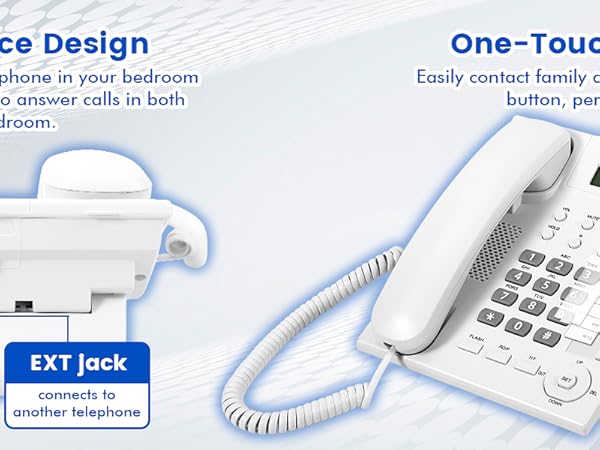 wall desk phone with caller id