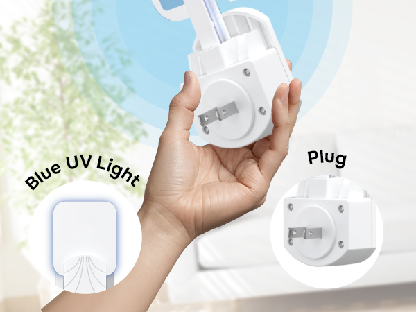 Fly Insect Trap Indoor with Night Light Plug in Bug Catcher, Pest Repeller Indoor 