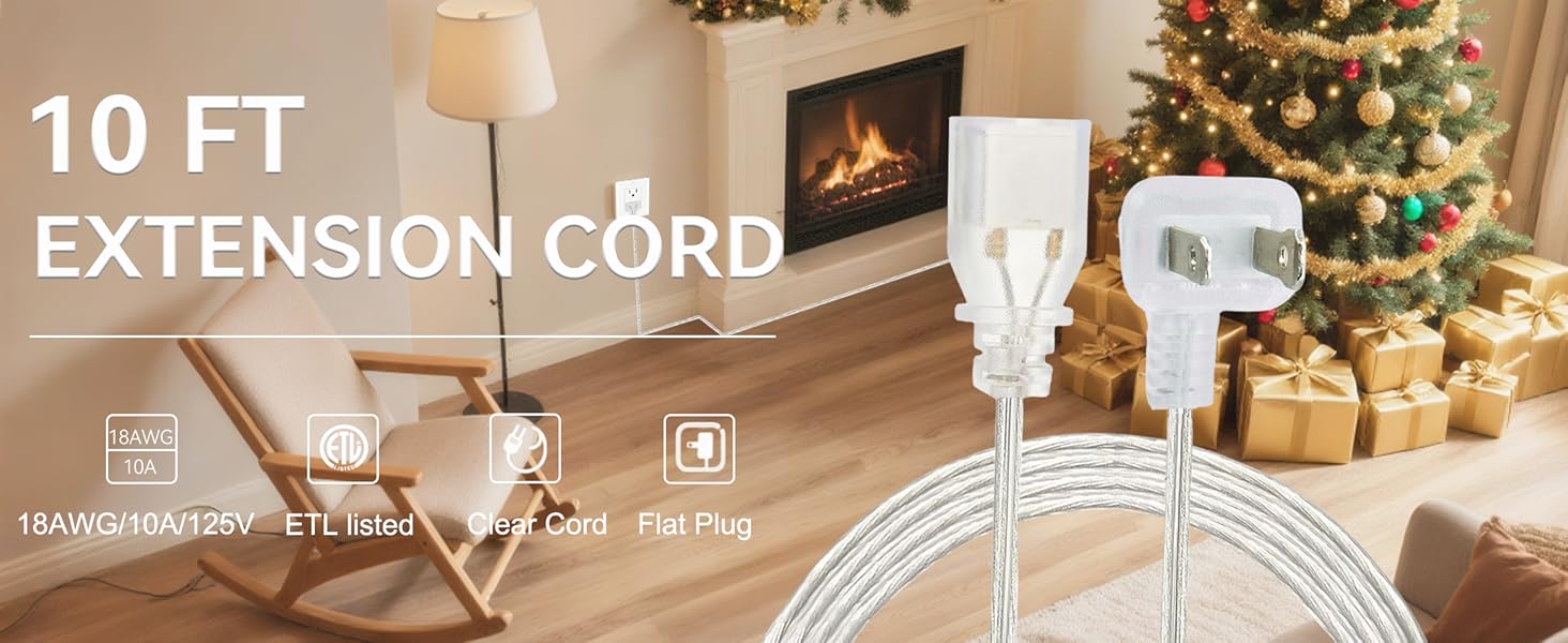 clear extension cord