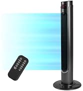 Simple Deluxe 36-Inch Oscillating Tower Fan for Bedroom with Remote Control LED display and 3 Spe...