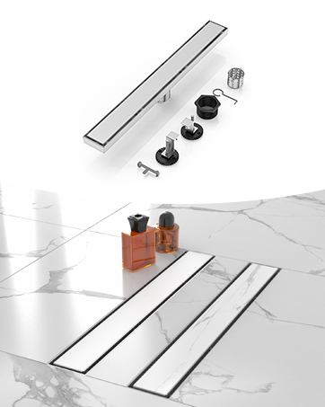 Brushed Nickel Linear Shower Drain