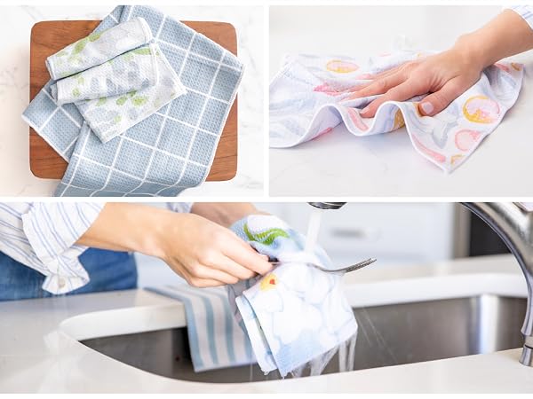 microfiber waffle weave kitchen towel dish cloths