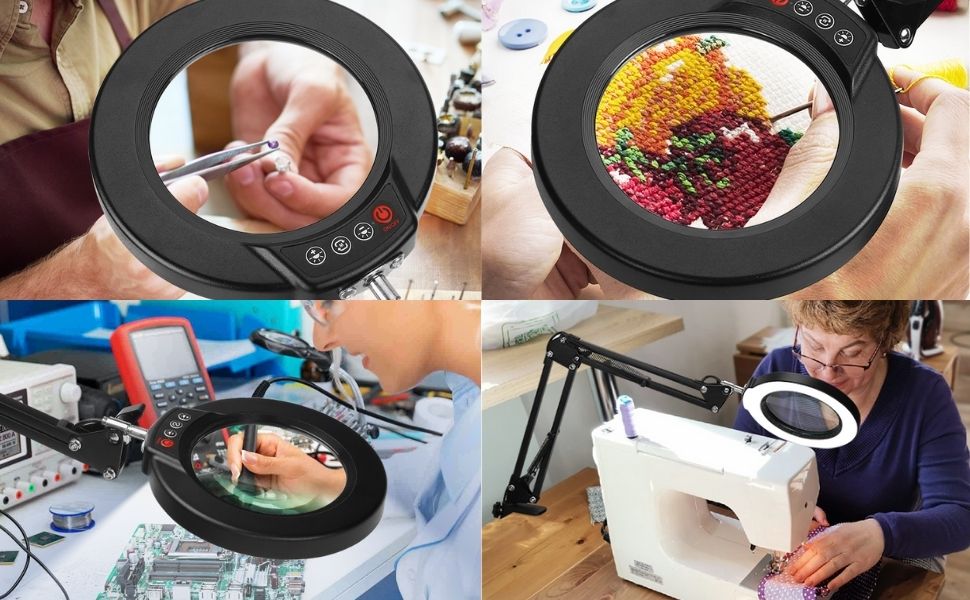 lighted magnifying glass