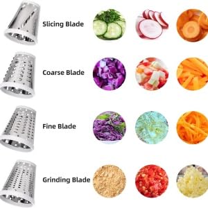 Airpro Cheese Grater &amp; Vegetable Chopper &amp; Salad Shooter &amp; Grater Food Slicer for Kitchen Aid 