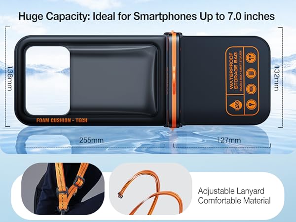 waterproof phone case with lanyard