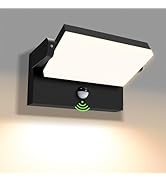 ALUSSO 20W/40W/55W LED Outdoor Motion Sensor Wall Light, 3000K/4000K/6500K Exterior Lighting Fixt...