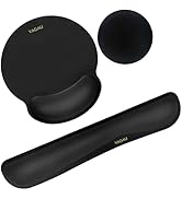 VAGAU Premium Keyboard Wrist Rest and Mouse Pad Wrist Support, Ergonomic Memory Foam Set for Offi...