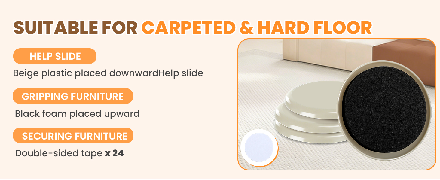 Furniture Sliders for Hardwood Floors