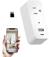 1080P Power Strip Mini Camera Wireless WiFi Connection App View Pictures Taking Plug Cam for Indo...