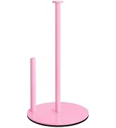 Pink Paper Towel Holder, Paper Towel Holder Countertop with Anti Slip Weighted Base, Stainless St...