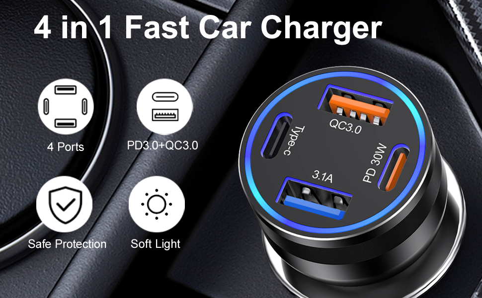 usb c car charger