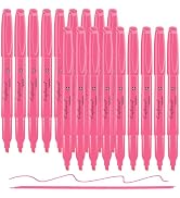 craftinova Pink Highlighter 18 Count, Chisel Tip Highlighters Bulk, Dry Quickly, Perfect for Stud...