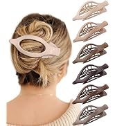 French Flat Hair Clips for Women - 6Pcs Flat Hair Claws for Thin Thick Hair Strong Hold No Slip G...