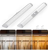 WOBANE Rechargeable Motion Sensor Closet Light,3 Color Dimmable LED Bar with Eye Comfort Design,M...