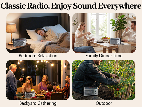 G Keni Portable AM/FM Radio Portable with Bluetooth