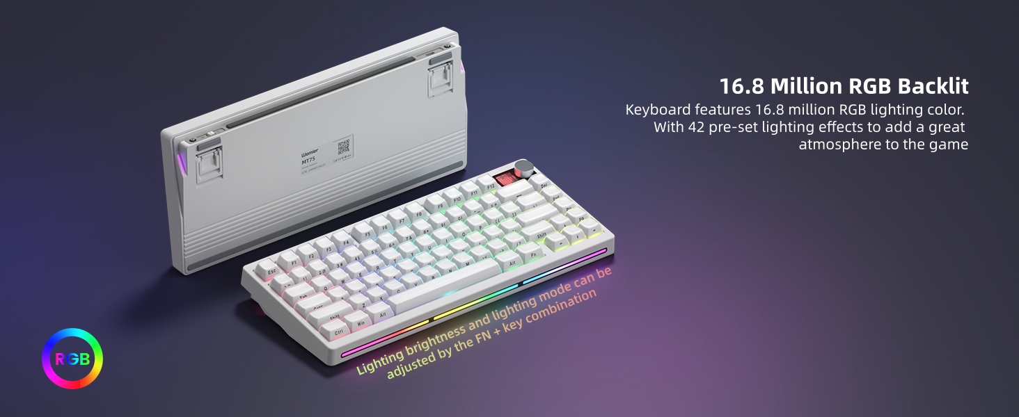 MT75 75% Wireless Mechanical Gaming Keyboard, Keyboard custom