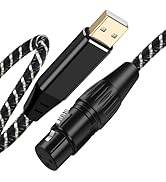 NCGGY USB Microphone Cable,Upgraded XLR to USB-A Cable with 24bit/96KHz XLR Recording Cable for P...
