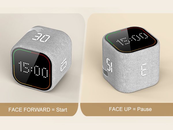 quickly flip to start or pause