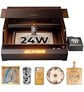 Laser Engraver-Desktop Diode 24W Output with Integrated Housing,Built-in Camera Module and Air As...
