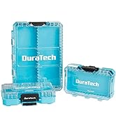 DURATECH 3-Piece Small Parts Organizer, Portable Hardware Tool Box with Transparent Plastic Lid, ...