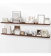 FLYJOE 72 Inch Floating Shelves for Wall | Wood Picture Ledge Shelf Set of 2 | Solid Ash Wood Flo...
