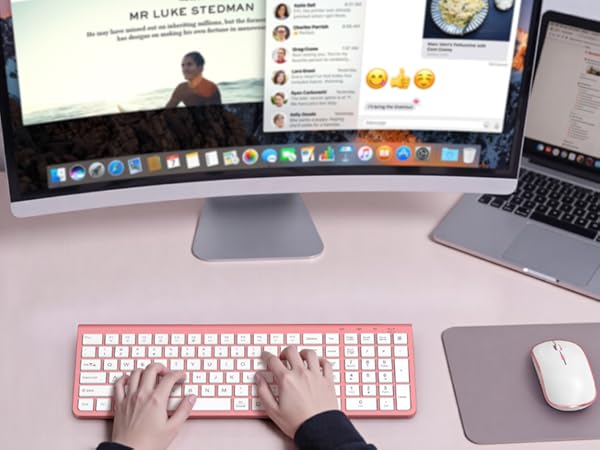 pink wireless keyboard
