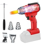 Cordless Heat Gun for Milwaukee 18V Battery, 350W 1022°F (550°C) Soldering Heat Gun, Variable Tem...