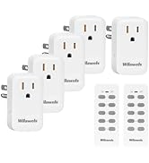 Remote Control Outlet, WILAWELS Wireless Remote Light Switch, Programmable and Expandable Electri...