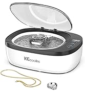 KECOOLKE Ultrasonic Jewelry Cleaner, 750ml Sonic Cleaner with Digital Timer for Eyeglasses, Rings...