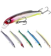 SeaKnight Hard Fishing Lure with Treble Fishing Hooks, SK005/SK008 Topwater Lure Minnow Swimbait ...