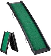 ZENY Portable Folding Dog Ramps for SUV, Truck, Car Ramp Stairs Step Ladder for Pet, Non-Slip Pet...