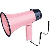 MyMealivos Portable Megaphone Bullhorn 20 Watt Power Megaphone Speaker Voice and Siren/Alarm Mode...