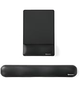 UnivoColors Design-Wave Set of Keyboad Wrist Rest &amp; Mouce Pad,Artificial Sheepskin+Memory Foam+Er...