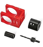 BECOWIN 1-3/8" - 1-3/4" Door Lock Installation Kit with Large Chip-Clearance Slots, Door Lock Hol...
