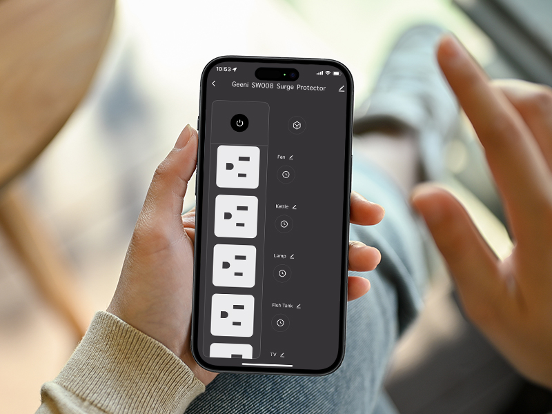 Geeni SW008 Surge Protector Individual Control