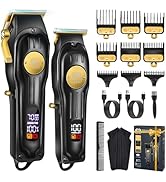 CIICII Mens Hair Clippers and Trimmers Set, Professional Cordless Barber Clippers for Hair Cuttin...