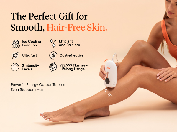 The perfect gift for smooth, hair-free skin. Ice-cooling and ultra-fast with 5 intensity levels.
