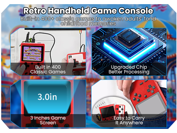 ortable Retro Games Console