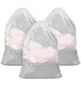 3 Pack Mesh Laundry Bags, 23 x 34 Inches Heavy Duty Mesh Laundry Bag, Large Laundry Drawstring Ba...
