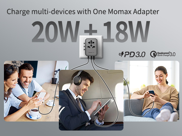 MOMAX Travel Plug Adapter
