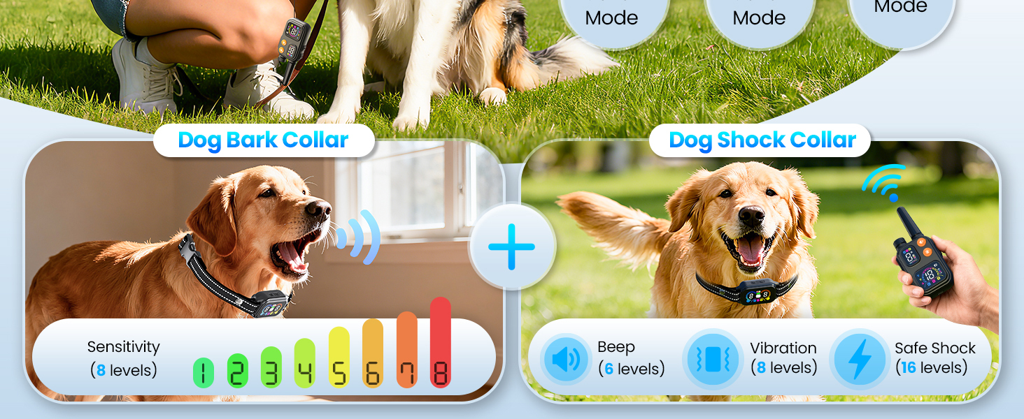 2 in 1 Dog Shock &amp;amp;amp;amp; Bark Collar